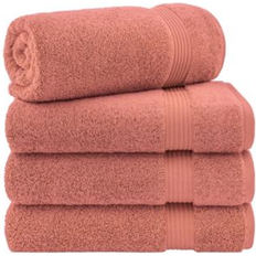 Linen Bath Towels American Soft Linen Bekos Premium 4-Piece Bath Towel Orange