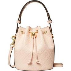 Rosa Bolsos Cubo Tory Burch Mini T Monogram Debossed Bucket Bag