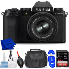 Fujifilm Digital Cameras Fujifilm X-S20 Mirrorless Camera with 15-45mm Lens Black 16781943 7PC Kit