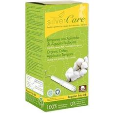 Masmi of 16 Silvercare Sanitary Tampons 100% Pure Organic Cotton Normal with Applicator