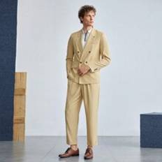 Gula Kostymer Shein Men Fashionable And Elegant Woven Leisure Suit