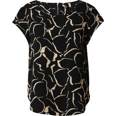 3XL Bluse Only Onlvic S/S AOP Top - Black/AOP