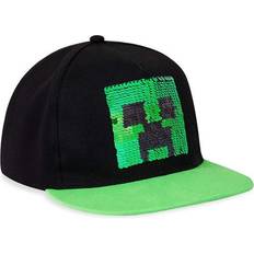 Minecraft Hut Cap Basecap Jungen Kinder Verstellbar Flip Design Grün Schwarz