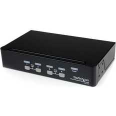 KVM Switches Fantec 4 Port Professional VGA USB KVM Switch with Hub 1U Rack-mountable KVM Switch SV431USB Black