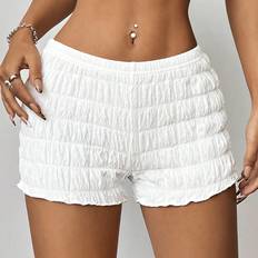 Shein Damen Textur gestrickte Shorts mit enganliegender Passform und niedriger Taille