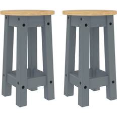 Pin Tabourets vidaXL Tabourets De Bar Lot De 2 Gris Tabouret