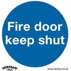 Office Supplies Sealey Worksafe Mandatory Sign Fire Door Keep Shut