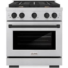 Two Ovens Gas Ranges ZLINE SGRSZ-30 Autograph Edition Stainless Steel