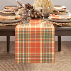 Multi Coloured Tablecloths Elrene Home Fashions Hawley Plaid Harvest Tablecloth Gray, Multicolor, Orange