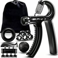 Shein Grip Strengthener Forearm Strengthener Tool Kit Hand Gripper Set For Hand Strength Training, Silicone Finger Exerciser Grip Ball & Grip Ring Combo S