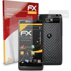 Screen Protectors atFoliX 3x panzerfolie für motorola razr i schutzfolie matt&stoßfest Transparent