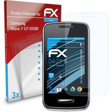 Screen Protectors atFoliX 3x displayschutzfolie für samsung wave y gt-s5380 schutzfolie klar Transparent