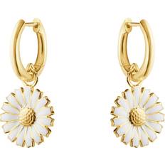 Georg Jensen Daisy Earrings - Gold/White