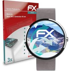 Screen Protectors atFoliX 3x schutzfolie für motorola moto 360 2.generation 46 mm klar&flexibel Transparent