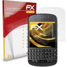 Screen Protectors atFoliX 3x panzerfolie für blackberry q10 schutzfolie matt&stoßfest Transparent