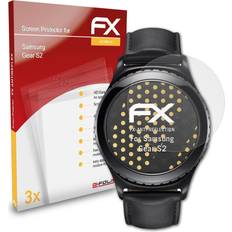 Screen Protectors atFoliX 3x panzerfolie für samsung gear s2 schutzfolie matt&stoßfest Transparent