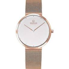 Obaku Watches Obaku v230lxvwmv papir lille-rose mesh wristwatch