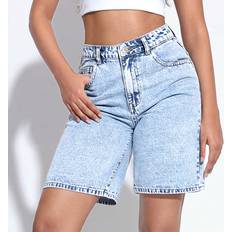 Shein Shorts Shein Womens Loose Fit Casual Denim Bermuda Shorts With Pockets