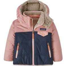 9-12M Jackets Children's Clothing Patagonia Baby Reversible Tribbles Hoody - New Navy/Mallow Pink