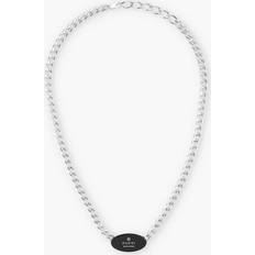 Gucci Necklaces Gucci Womens Silver Trademark Brand-engraved Sterling-silver Chain Necklace 46cm