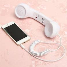 Landline Phones Maxpower White 3.5mm Universal Phone Telephone Radiation-proof Receivers Cellphone Handset