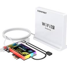 Comfast 3000Mbps WiFi 6 PCIe Card 160MHz bluetooth 5.1 Dual Band Wireless Network Adapter 802.11ax WiFi Antenna Intel AX200