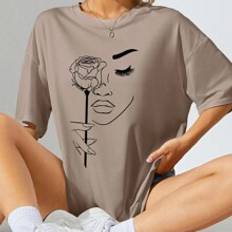 Shein Women Summer Daily Long Short Sleeve T-Shirt