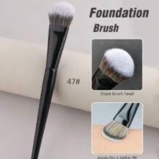 Makeup Shein 1pc Foundation Brush Broom Powder & Shadow Brush Liquid/Cream & Blush Mix Angled Professional Makeup Brush Makeup Tools,47#