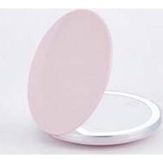 Makeup Shein LED Travel Makeup Mirror, Lighted Compact Make Up Mirror, 2X Magnification, Handheld, Double Sided, Portable Folding Mirror For Pocket, Purse, Gift