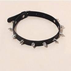 Leather - Women Necklaces Shein pc Gothic Punk Style Pu Leather Collar Choker Necklace With Spike Studs Suitable For Ladies Daily Wear