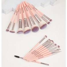 Makeup Shein 17Pcs Makeup Brush Set For Facial Makeup Including Foundation Brush, Blush Brush, Powder Brush, Angled Contour Brush, Tapered Blending Brush, Lip Brus