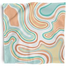 Textiles E by Design Agate Geometric Print 19-inch Cloth Napkin Orange (45.7x)