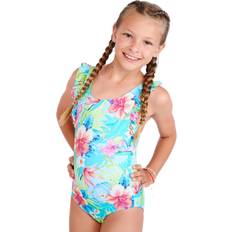Ruffles Swimwear Banana Moon 1-Piece Jersey for Girls M Tunes Seasalt - Bleu