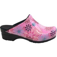 Mehrfarbig Holzschuhe Sanita Clogs Damen Sandalen Original-Inalo Open Fuchsia