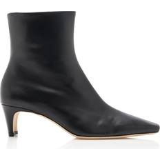 Staud Wally Leather Ankle Boots - Black