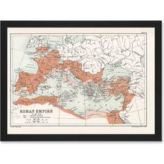 Longshore Tides Map Antique Roman Empire Mediterranean A3 Framed Art