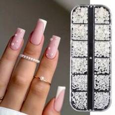 Nagelprodukter Shein Pearls Caviar Beads Y2K Nail Charms