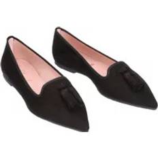 Pretty Ballerinas Female, Black, Black Suede Ella Flat