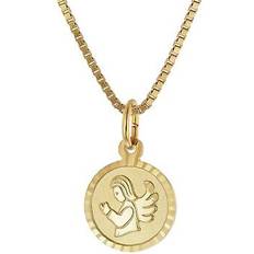 Trendor schmuck kinder-anhänger schutzengel gold 333 mit vergoldeter silberkette 68215-40