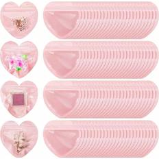 Wrapping Paper & Gift Wrapping Supplies Shein pcsHeart Shaped Packaging Bags Valentines Day Small Jewelry Bags Transparent Resealable Bags Cute Treat Bags For Business Wedding Birthday Festival Pa