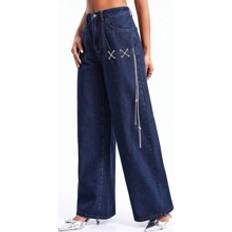 Acrylic Jeans Shein Decorated Wide Leg Jeans