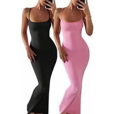 Shein Women Solid Color Minimalist Casual Slip Dress