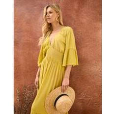 womens shirred empire bust dress