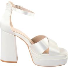 Blanc Escarpins et Talons Buffalo Bonny Cross En Blanc - Dames