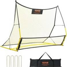 Soccer Trainer, 2-IN-1 Portable Soccer Rebounder Net, 72'x51' Iron Soccer Practice Equipment, Sports Football Rebounder Wall with Portable Bag