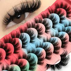 Shein GROINNEYA Pairs Manga Lashes Faux Mink Eyelashes Cat Eye Eyelashes Natural Full False Eyelashes Volumized Eyelash Extension Travel Essentials Makeup