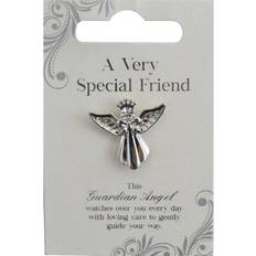 Xpressions Very Special Friend Silver Coloured Angel Pin With Gem Stone Sentimental Gift Idea