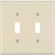 Beige Wall Switches Leviton 2 almond midway 2-gang switch cover wall plates switchplates 80509-a Beige