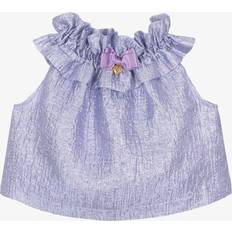 Girls - Purple Blouses & Tunics Angel's Face Girls Lilac Jacquard Ruffle Blouse Purple 5-6 year