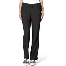 WonderWink W123 Women’s Drawstring Scrub Pant — Black, 2X Petite